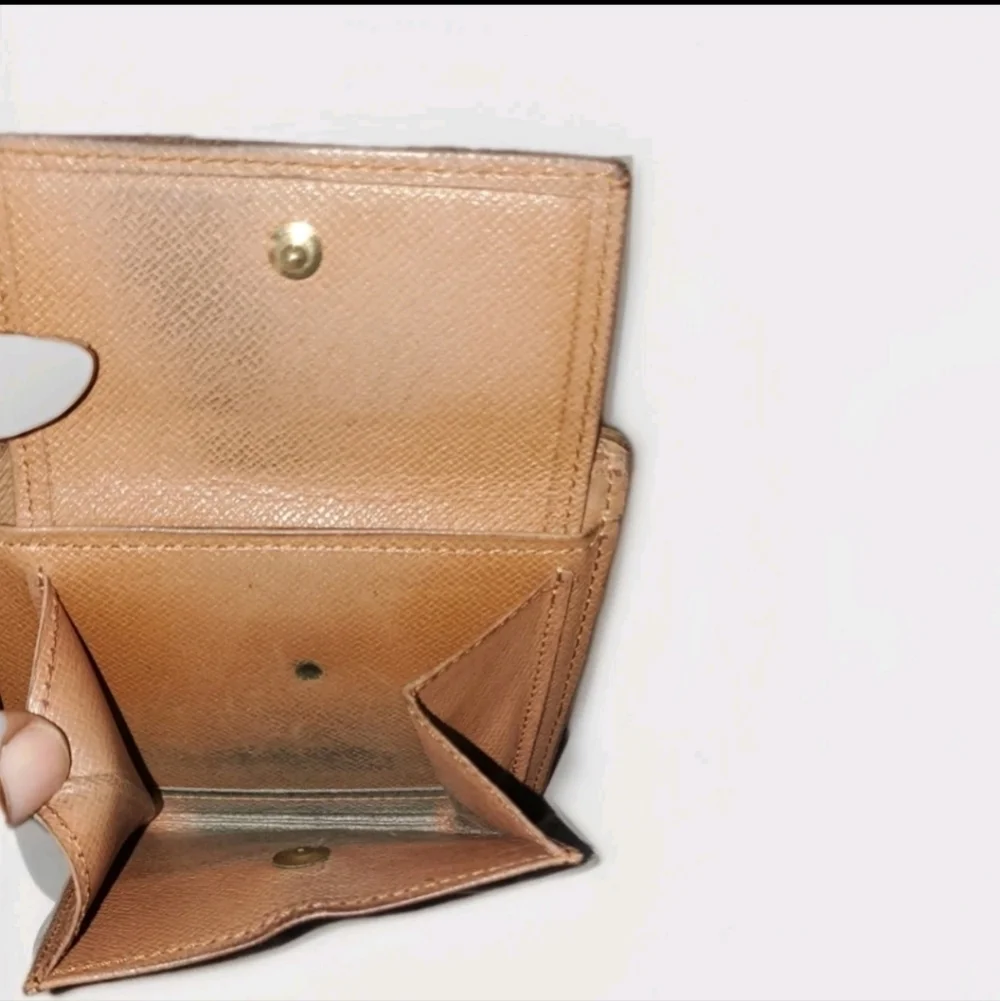 Louis Vuitton Brown Monogram Bi Fold Wallet Coated Canvas Leather